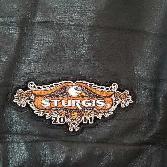 Harley Davidson leather motorcycle vest - Picture 3 of 7